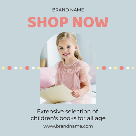 Shop Now Best Children Books Instagram Design Template