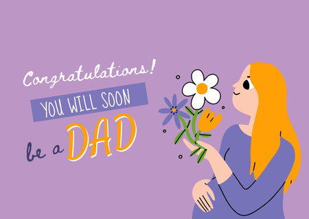 Platilla de diseño Card - You will be Dad Card