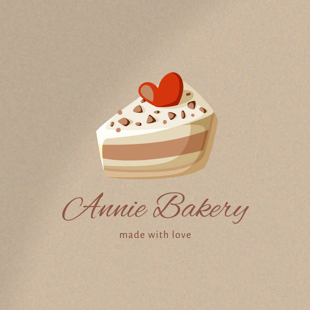 Cafe Ad with Tasty Cake Logo Design Template
