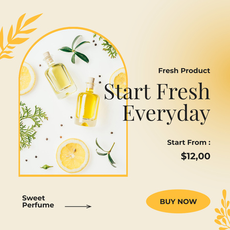 Fresh Sweet Fragrance Ad Instagram Design Template