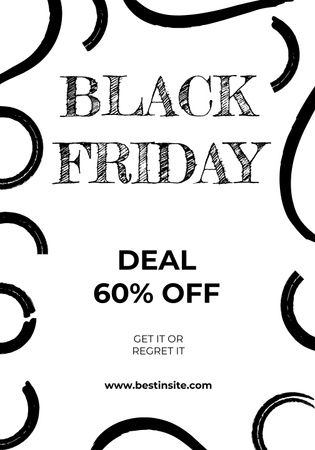 Black Friday Deal Announcement Poster 28x40in Design Template