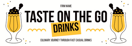 Пропозиція напоїв у ресторані Fast Casual Tumblr – шаблон для дизайну