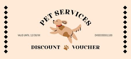 Pet Shop Ad with Cute Dog Coupon 3.75x8.25in Design Template