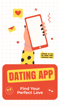 Meet Your Match on Exclusive Dating App Instagram Story Design Template