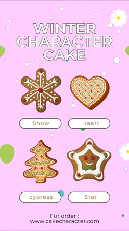 Designvorlage Winterfestliche Kuchen und Kekse für Instagram Video Story