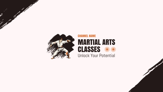 Designvorlage Blog Ad about Martial Arts Classes für Youtube