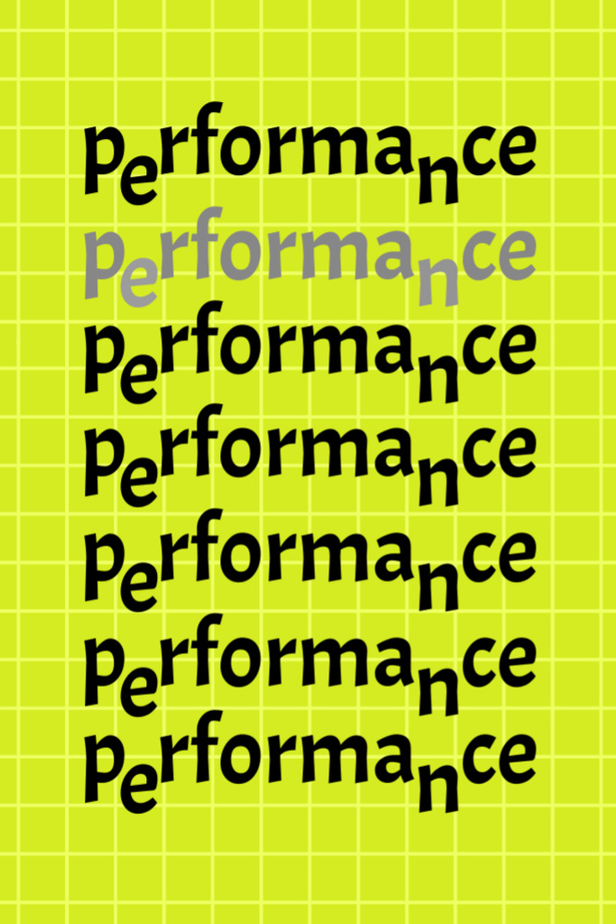 Captivating Performance Announcement on Grid Pattern Flyer 4x6in Modelo de Design