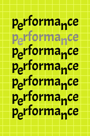 Performance announcement on grid background Flyer 4x6in Design Template