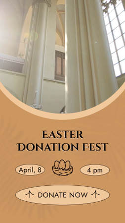 Festive Charity Event At Easter Instagram Video Story Design Template