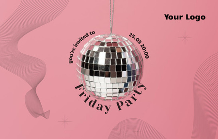 Platilla de diseño Friday Party Announcement Invitation 4.6x7.2in Horizontal