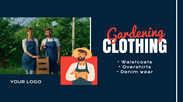 Designvorlage Comfy Gardening Clothing And Waistcoats für Full HD video