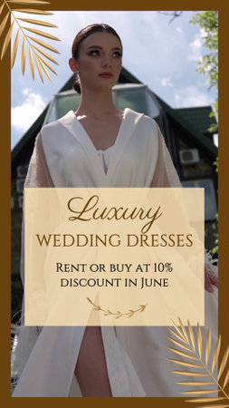 Luxury Wedding Dresses For Rent And Purchase With Discount TikTok Video Tasarım Şablonu