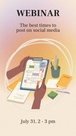 Webinar About Social Media Tips and Tricks Instagram Story Design Template