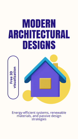 Designvorlage Kostenlose Visualisierung für Architekturentwürfe für Instagram Video Story