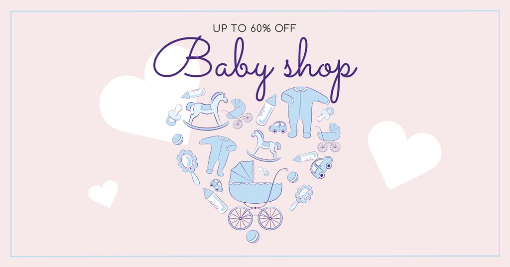 Ontwerpsjabloon van Facebook AD van Baby Shop Services Offer