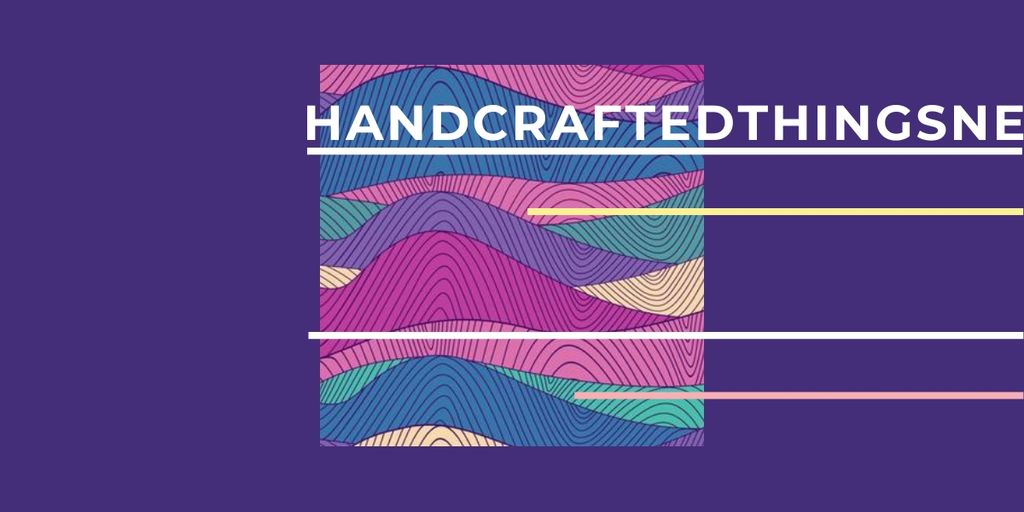 Plantilla de diseño de Handcrafted things Quote on Waves in purple Image 