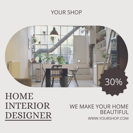 Interior Designer Services Ad Animated Post Design Template