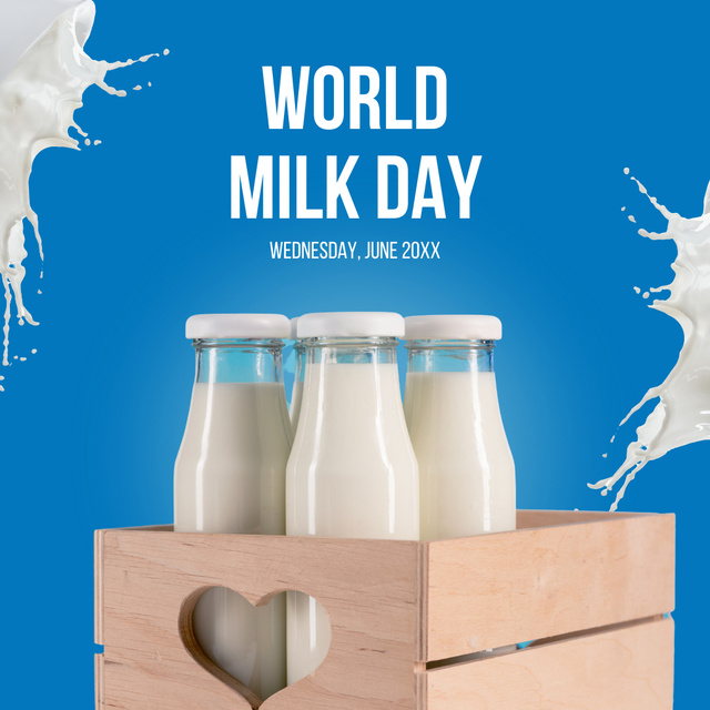 Plantilla de diseño de Special Offer on Milk Due World Milk Day Instagram 