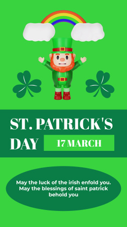 Bright St. Patrick's Day Party Announcement Instagram Story Design Template