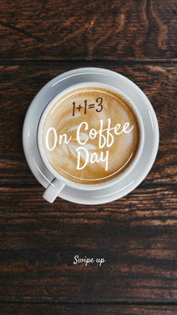 Beans and Coffee in Cup Instagram Story Design Template
