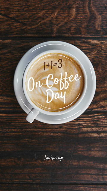 Beans and Coffee in Cup Instagram Story – шаблон для дизайну