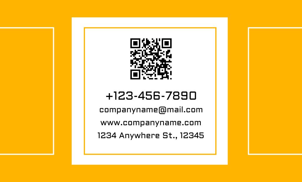 Home Enhancement Services Ad on Vivid Yellow Business Card 91x55mm Design Template