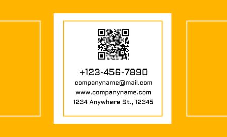 Home Enhancement Services Ad on Vivid Yellow Business Card 91x55mm tervezősablon