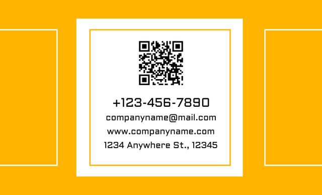 Modèle de visuel Home Enhancement Services Ad on Vivid Yellow - Business Card 91x55mm