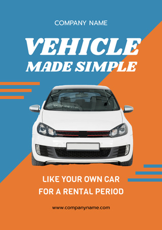 Plantilla de diseño de Advertisement for Car Hire Service Poster 