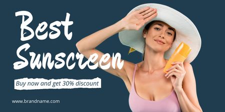 Platilla de diseño Best Sunscreen Lotion Twitter