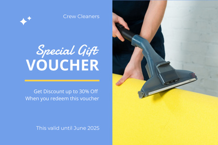 Designvorlage  Discount Voucher for Cleaning Services für Gift Certificate