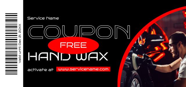 Free Voucher for Car Service Coupon Din Large Design Template