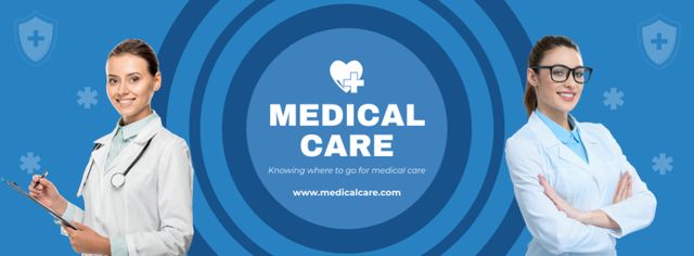 Services of Medical Care Facebook cover Πρότυπο σχεδίασης