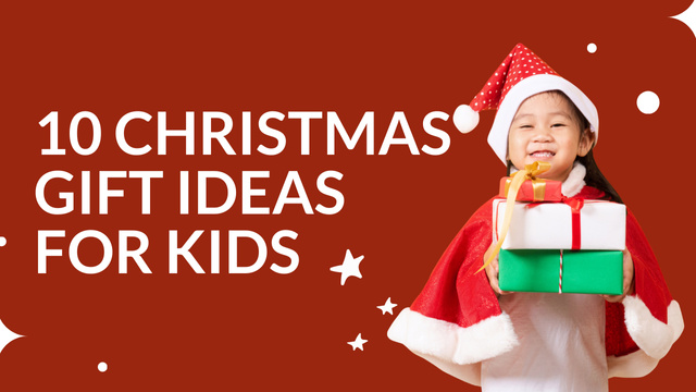 Ontwerpsjabloon van Youtube Thumbnail van Christmas Gifts for Kids