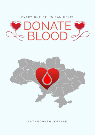 Ontwerpsjabloon van Poster van doneer bloed