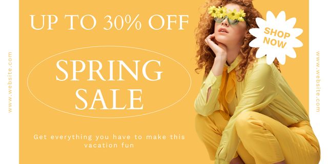 Spring Women's Collection Sale Announcement Twitter tervezősablon