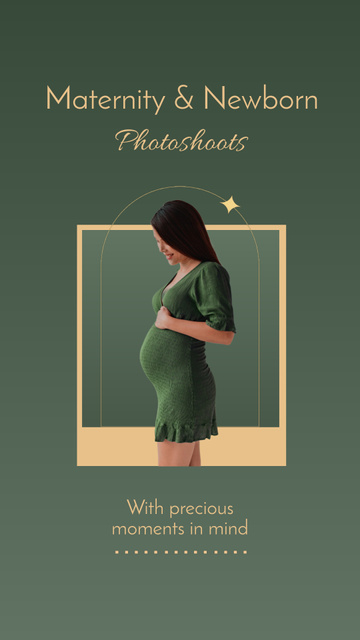 Designvorlage Cute Pregnancy Photo Session At Discounted Rates Offer für Instagram Video Story