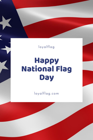 USA National Flag Day Greeting Postcard 4x6in Vertical Modelo de Design