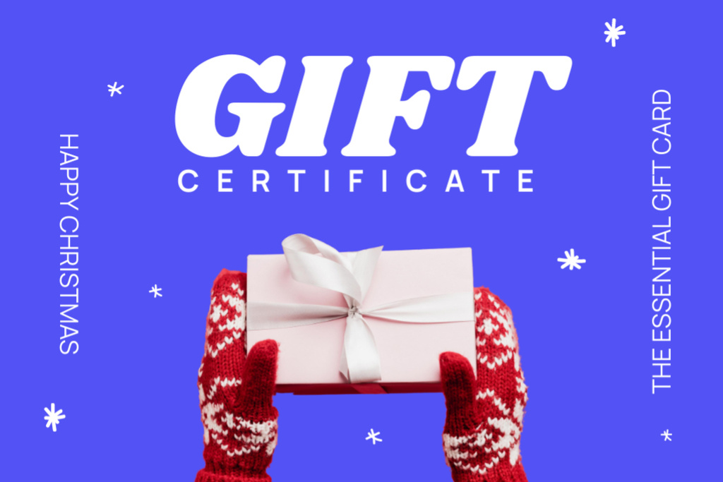 Ontwerpsjabloon van Gift Certificate van Special Offer with Christmas Gift