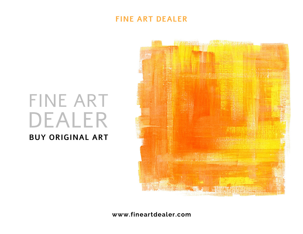 Ontwerpsjabloon van Flyer 8.5x11in Horizontal van Abstract Art Paintings for Sale