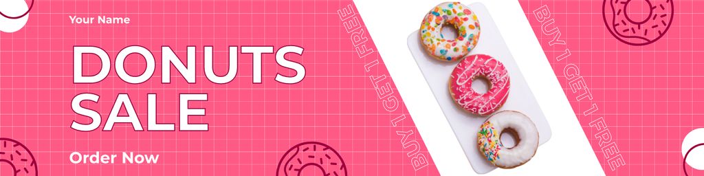 Delicious Sweet Donuts to Order Twitter Design Template