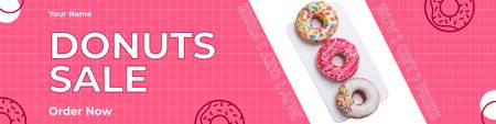 Смачні солодкі пончики на замовлення Twitter – шаблон для дизайну