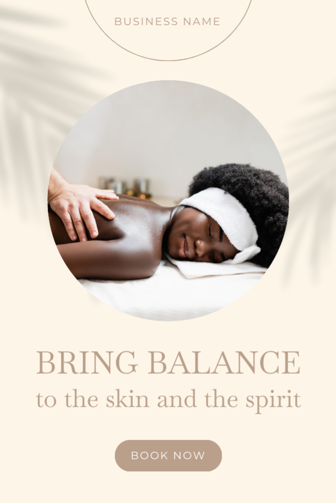 Designvorlage Wellness Spa Massage Ad für Tumblr