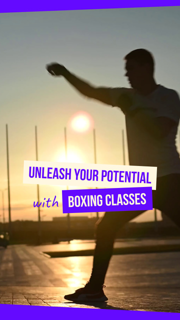 Modèle de visuel Exceptional Boxing Classes Promotion - TikTok Video