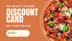 Discount on Pizza on Beige Layout