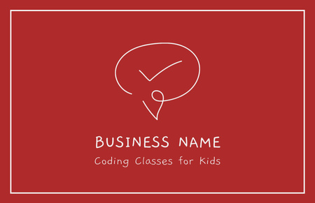 Ad of Coding Classes for Children Business Card 85x55mm tervezősablon