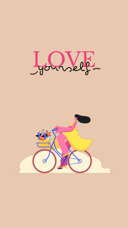 Inspirational Phrase about Loving Yourself Instagram Video Story Design Template