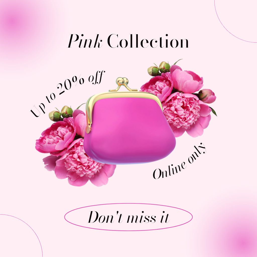 Designvorlage Unmissable Sale of Pink Collection of Accessories für Instagram AD