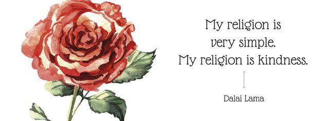 Citation about very simple religion Facebook cover – шаблон для дизайна