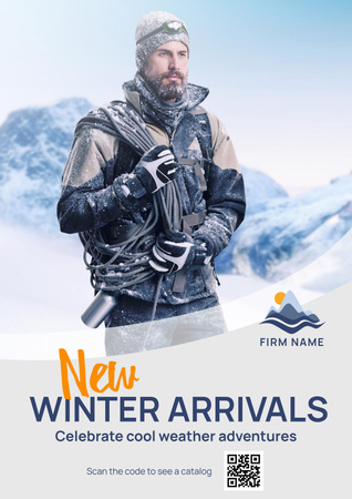 Winter Apparel Sale Offer Poster – шаблон для дизайну
